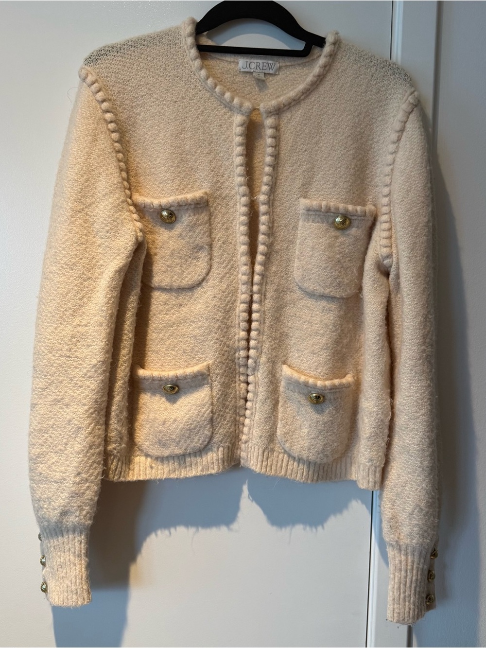 J. Crew Wool Blend Bouclé Lady Cardigan